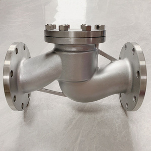 BIAOYI factory valve price H41W-16P non return spring  swing  stainless steel single disc check valve