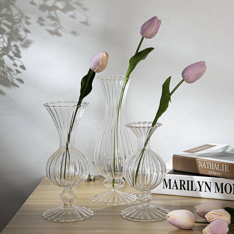 High quality glass flower bud vase flower transparent Terrarium mini decorative vase