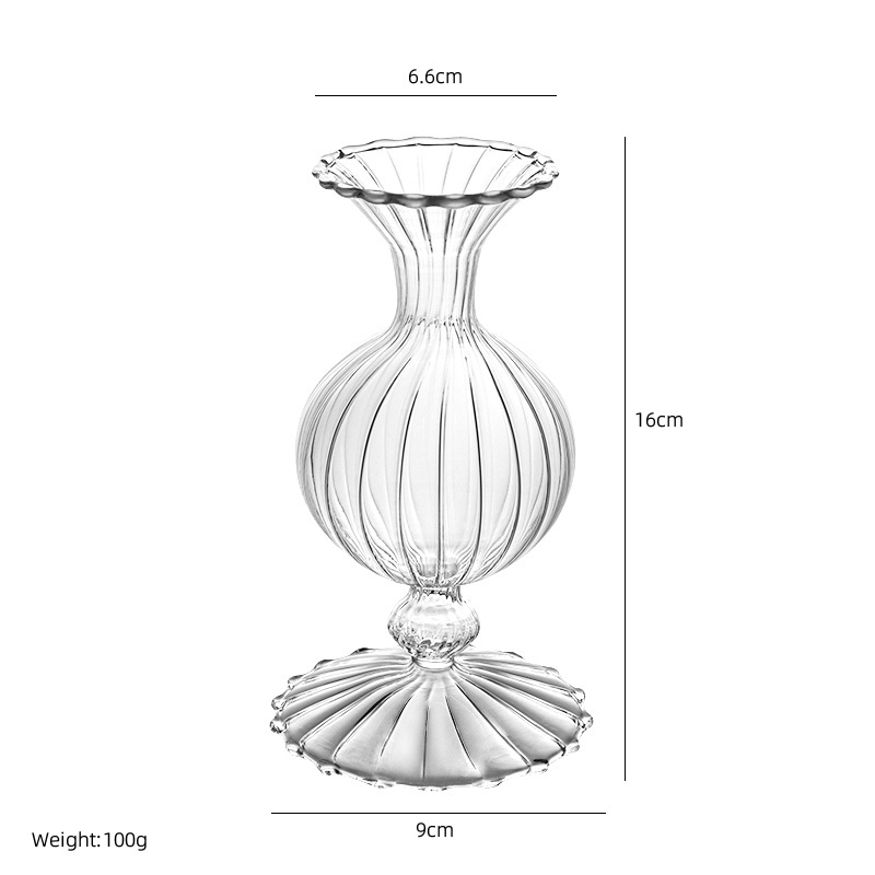 High quality glass flower bud vase flower transparent Terrarium mini decorative vase