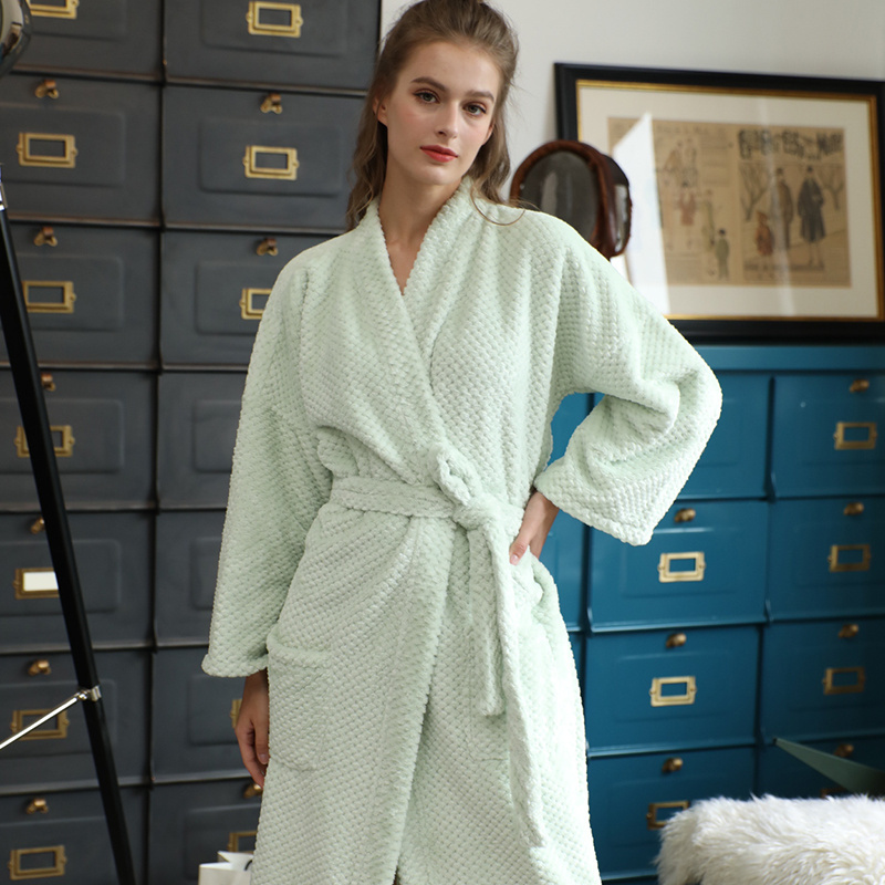 wholesale Custom Size Hilton Hotel Waffle Bathrobe For Spa Summer Bulk Bath Robes Kimono Collar