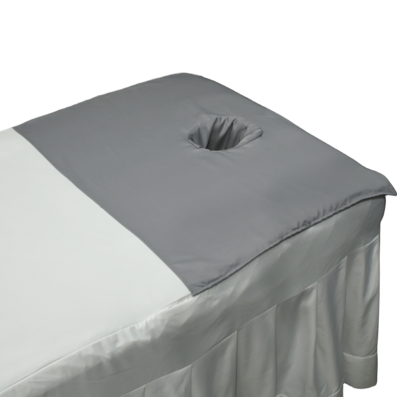 Hot sale 80x60cm anti-wrinkle skin-friendly customized Cotton SPA Half Massage Table Cover Beauty salon Bed sheet with Face Hole