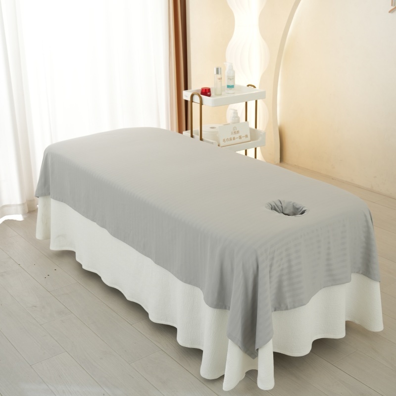 gray Ultra-Durable Protection Cover Sheet for Massage Tables Master Massage Universal Fabric Fitted flat sheet