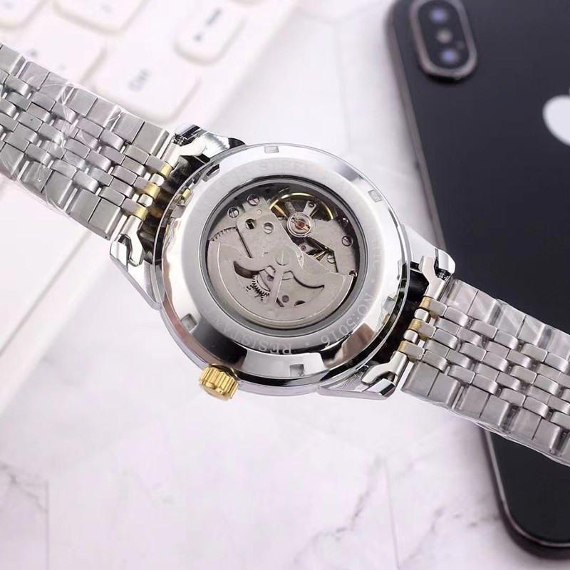 New Product Halloween Christmas Gift Jewelry Bracelet Luxury Original Brand 1853 Steel Leather Strap Automatic Watch for Men