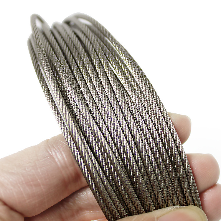 Cableways stainless steel rope 7X7 wire Rope 316 Stainless Steel Cable