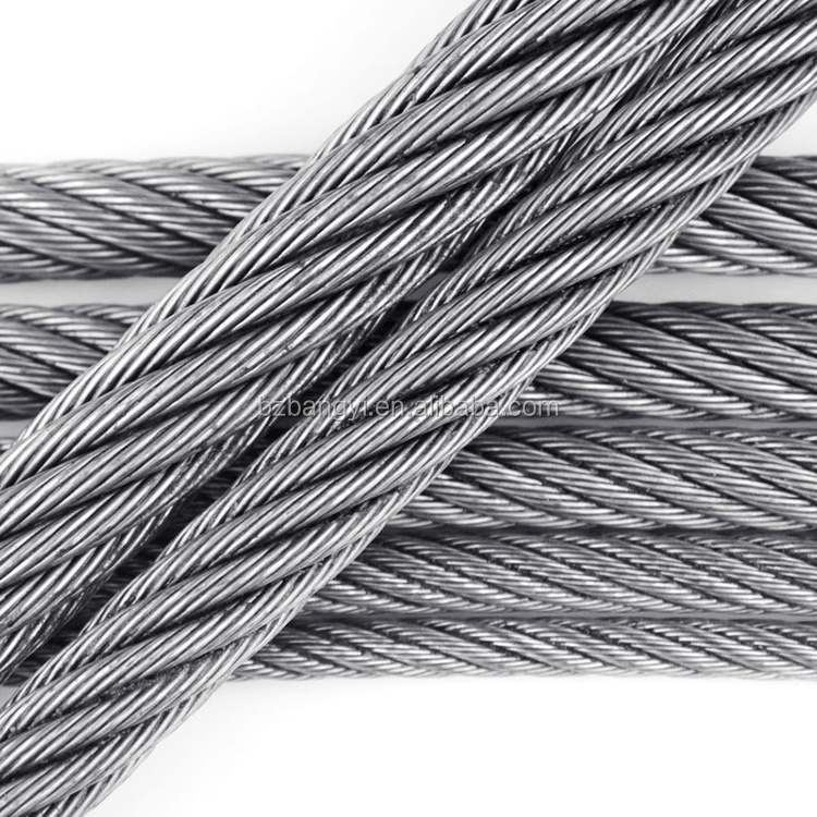 1X19 7X7 Galvanized Steel Wire Rope 0.2mm-10mm