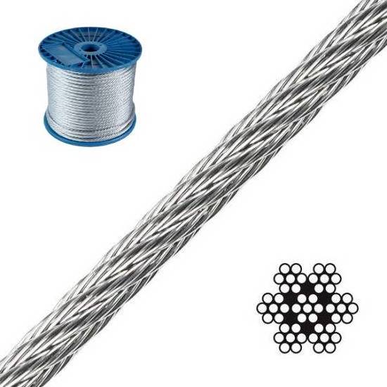 galvanized air craft steel wire rope, cut to length steel wire rope made in Korea