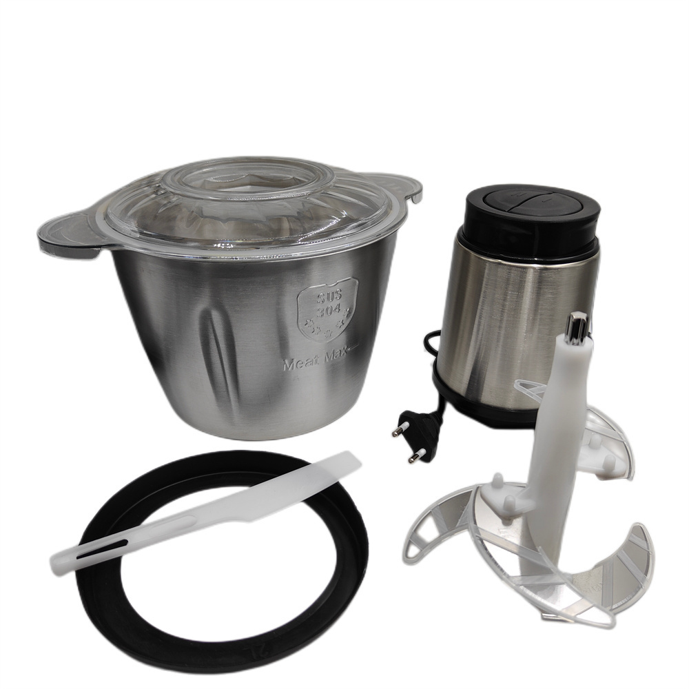 Competitive Price Good Quality Stainless Steel Black Old Model 2L Household Small Food Mixer With Meat Grinder