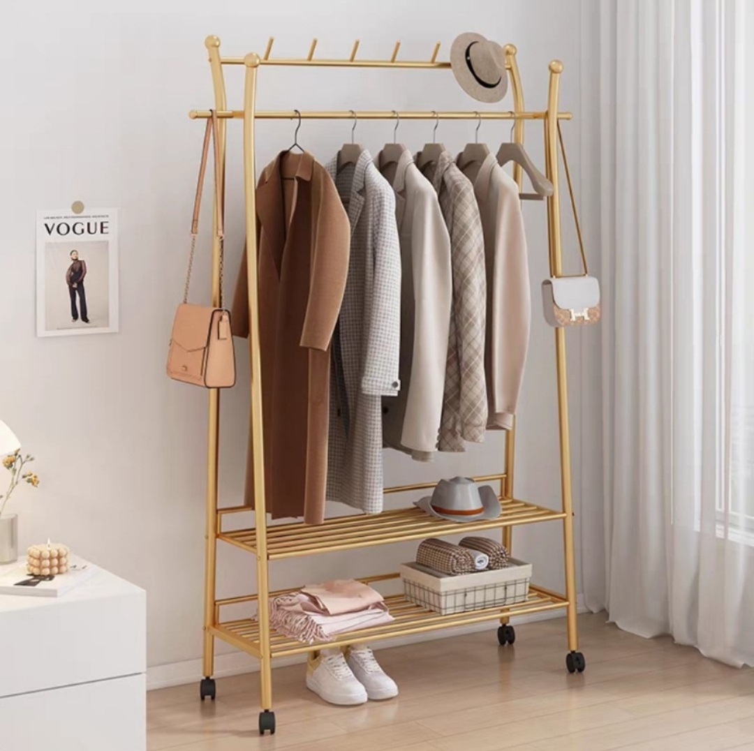 Manufacturers coat rack stand with shelf clothes hanger with storage