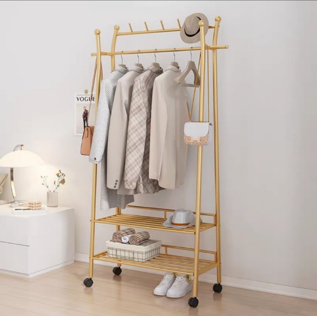 Manufacturers coat rack stand with shelf clothes hanger with storage