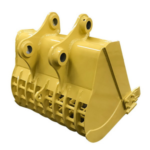 Customized Solid structure Excavator skeleton Rock Bucket for CAT Caterpillar excavator bucket parts for stone shovel