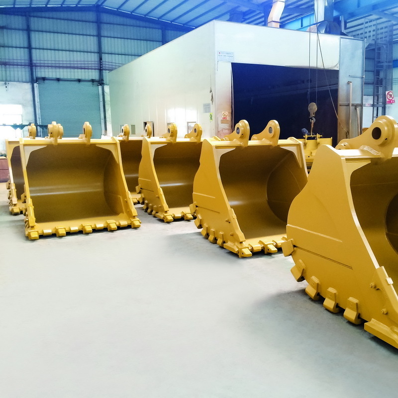 Customized Solid structure Excavator skeleton Rock Bucket for CAT Caterpillar excavator bucket parts for stone shovel