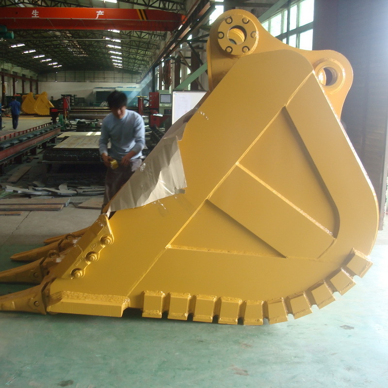 Customized Solid structure Excavator skeleton Rock Bucket for CAT Caterpillar excavator bucket parts for stone shovel