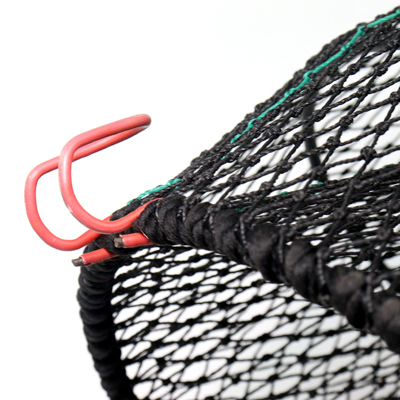 Best Quality Crab/shrimp/lobster Fishing Cage Box Tackle Cheap Fishing Trap 30*60cm Commercial Black Woven Bag Fish Plastic