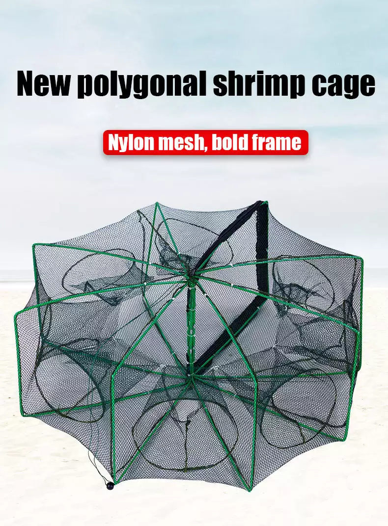 Aquaculture Trap Crab Cage Polygon Crayfish Fish Breeding Cast Fish Net for Capturing Scallops Crab Fish Hand-made Customized