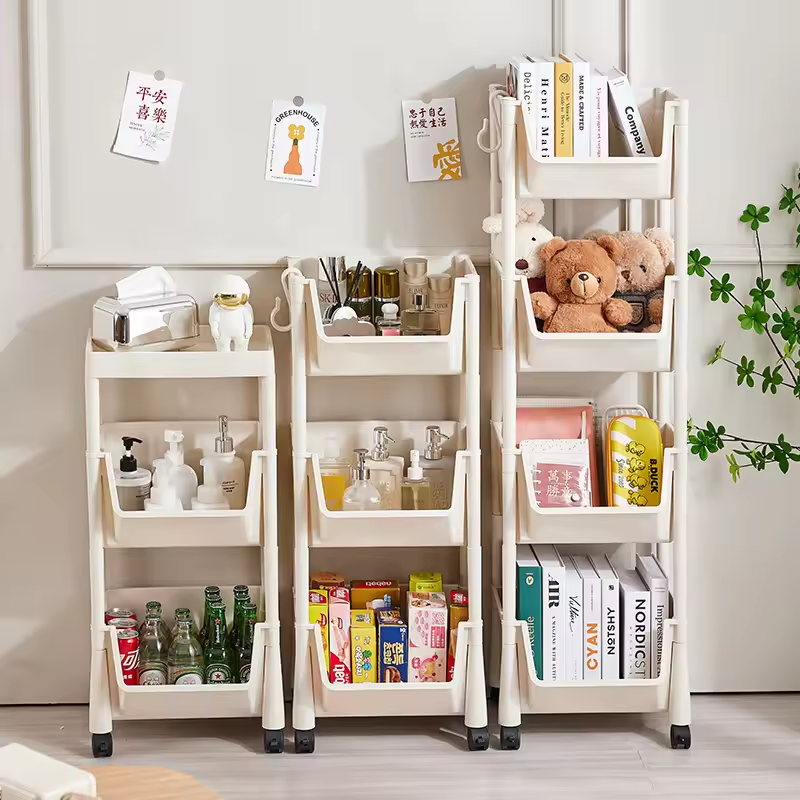 Wholesale children's picture book shelves, baby toy storage shelves kindergarten storage cabinets plastic children's bookshelves