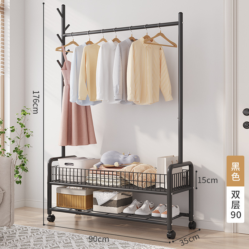 Coat Rack Simple Garment Rack For Storage Display Heavy Duty Metal Clothes Hanging Rack Living Room Wire Shelving Unit