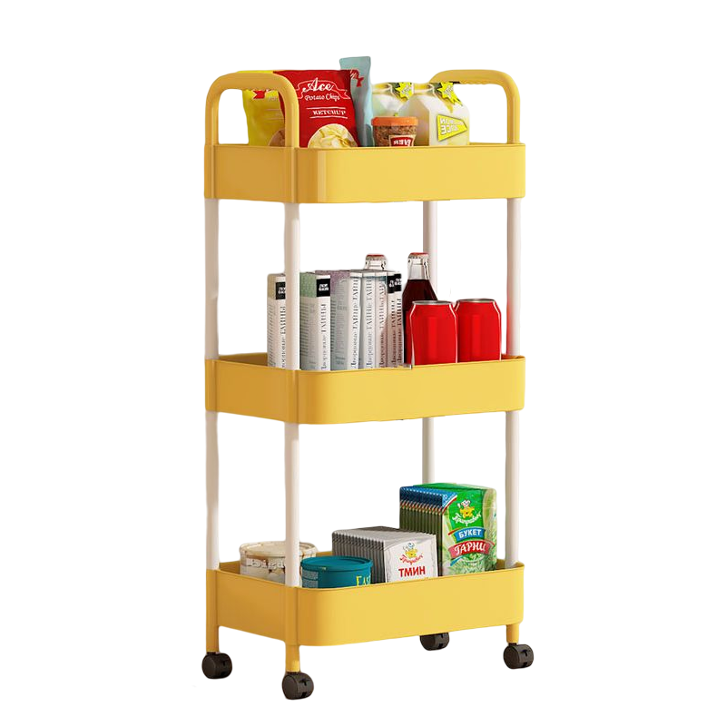 Small moq steel 3 tier mesh wire basket mobile rolling storage rack bathroom utility shelf kitchen cart trolley with wheels