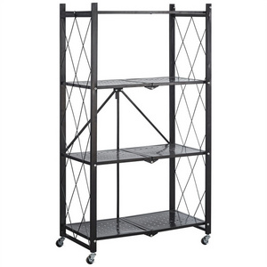 Wholesale Black 4 Tier Kitchen Storage Racks Shelf Shelving Units For Home