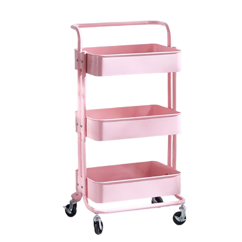 Rolling Trolley Cart 3 Tier metal Wire Shelving Kitchen storage utility Cart Shelf Design