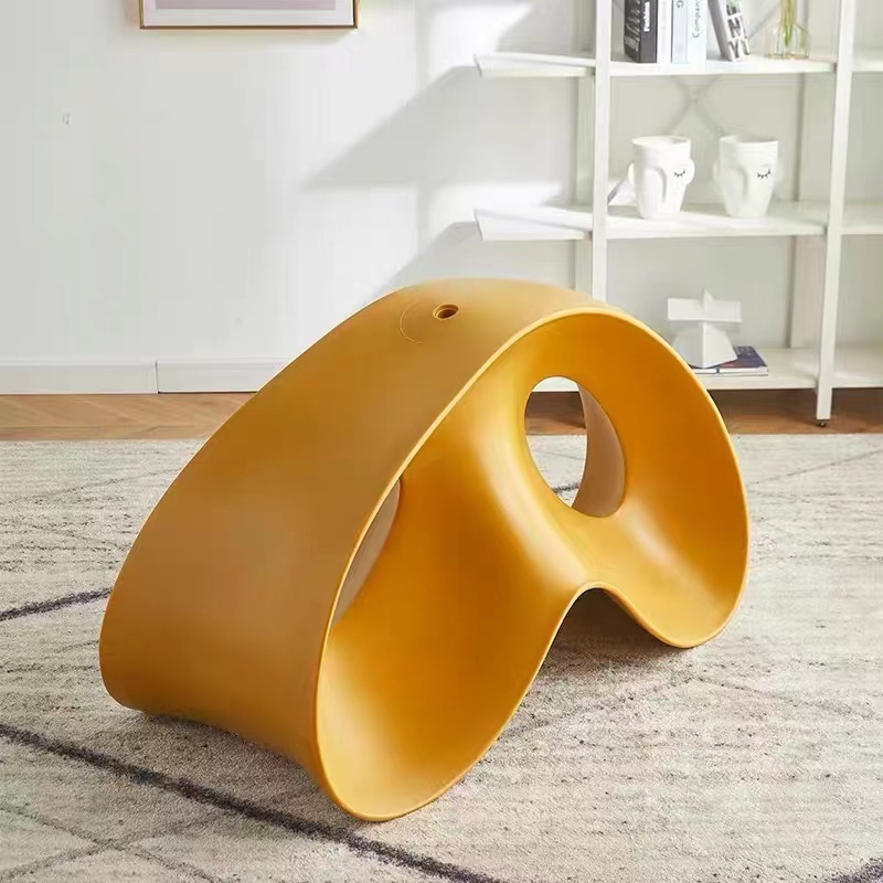 Practicality comfortable unique humanized artistic Durable Eco Materials Modern High-quality Rotational Plastic Rocking Chair