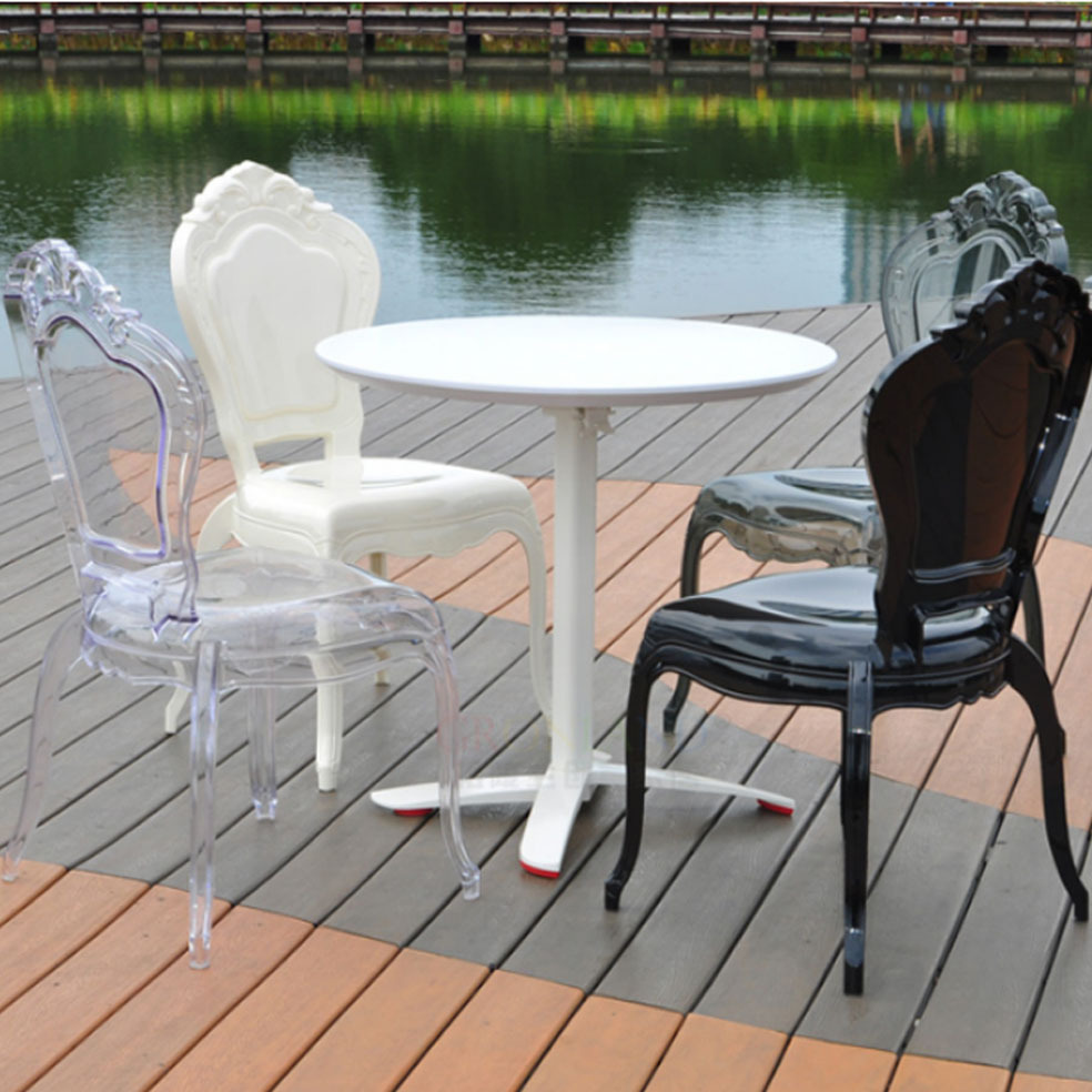 Wholesale Cheap Price Outdoor PC Plastic Chair Plastic High Back Plastic Throne Chair