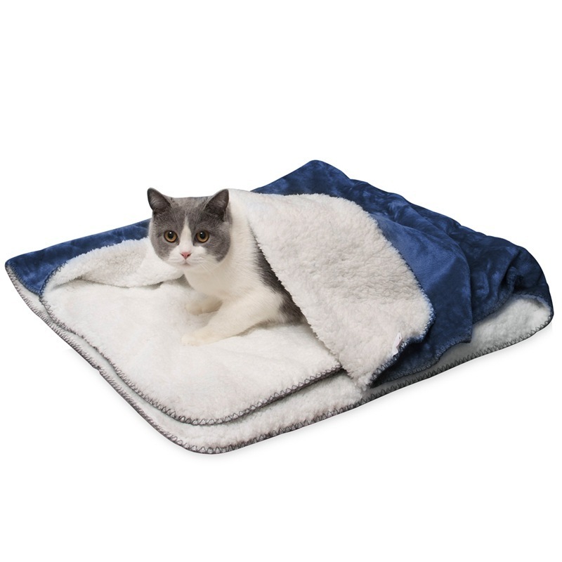 2021 New Design Low MOQ Cheap OEM&ODM Cats Dog Pet Mat Waterproof Pet Blanket Pet Beds & Accessories for Dogs Coral Fleece