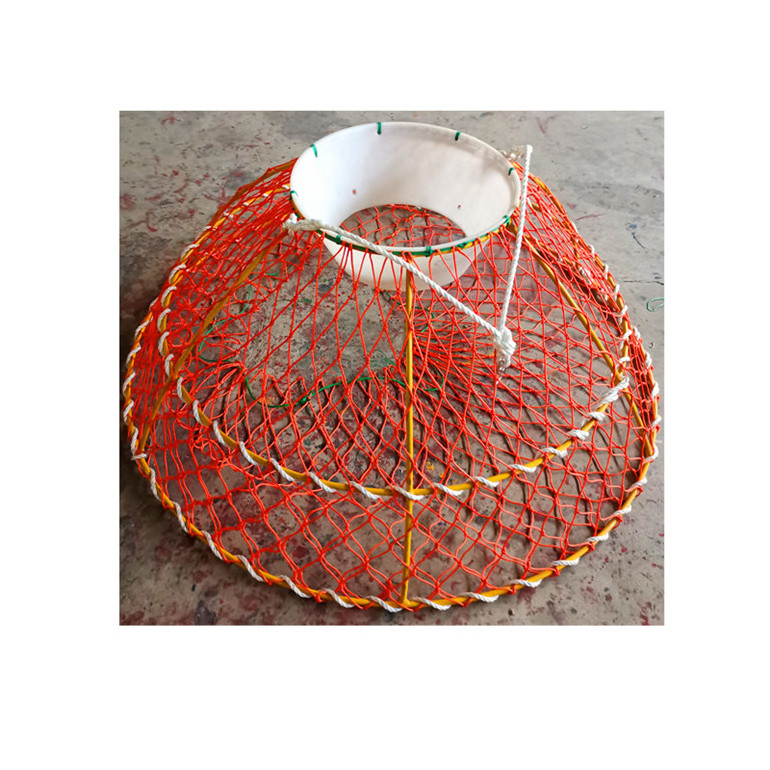 Round Trap King Crab Pot Crabing Cage Fishing Trap One Entrances Strong Shrimp Pot for Deep Sea