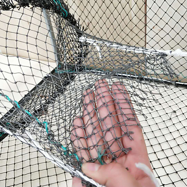 King Crab Lobster Shrimp Square Cage Nylon Knotless PE Net Trap Welding Process Trap Pot