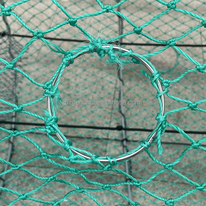 large folding cod coil pot aquaculture fish trap net hdpe circular cage fish trap