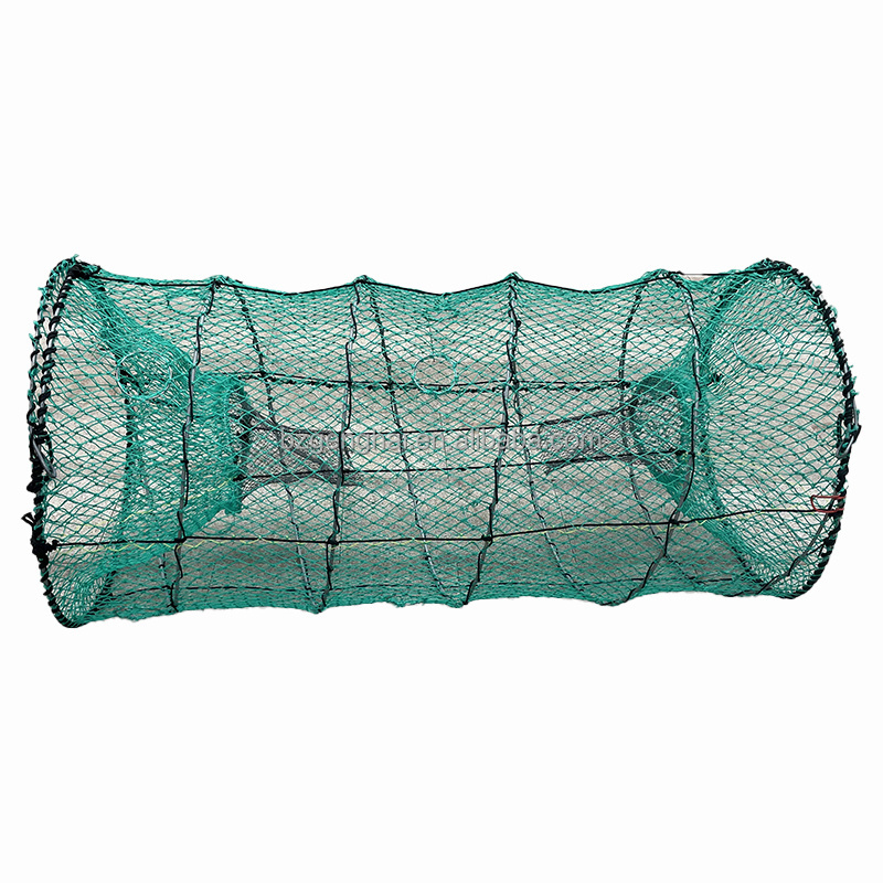 large folding cod coil pot aquaculture fish trap net hdpe circular cage fish trap