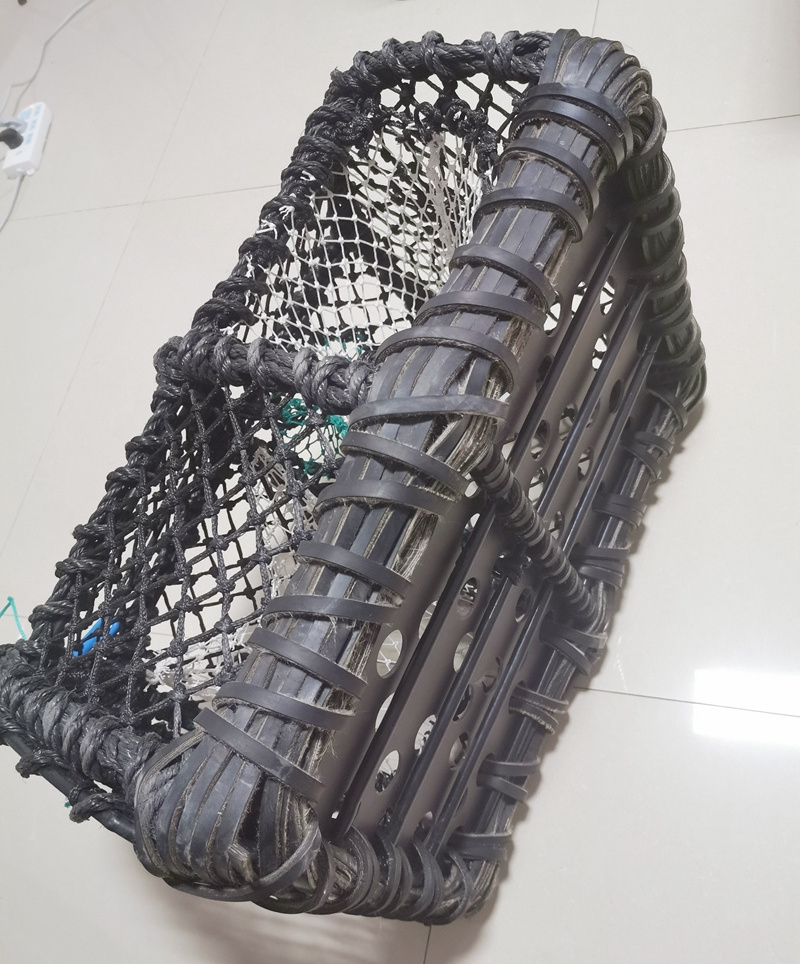 Heavy Duty Metal Framed Fishing Traps Black Netting Crab Trap Lobster Creel Wholesale