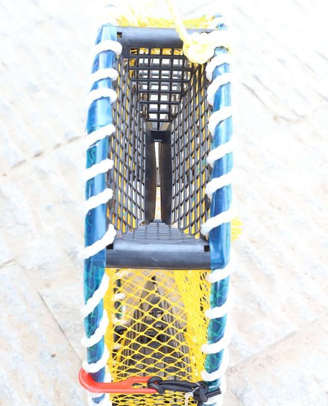 3 Holes Spring Crab Cage Folded Fishing Trap Crab Pot Lobster Trap