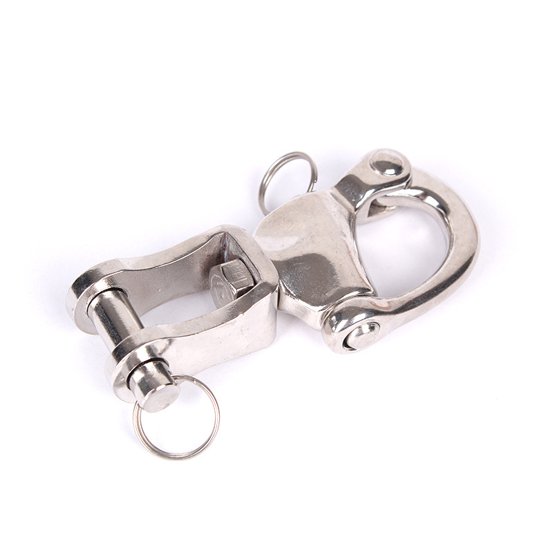 China Wholesale 304 316 Stainless Steel Hand Pull Marine Hardware Fixed Snap Shackle