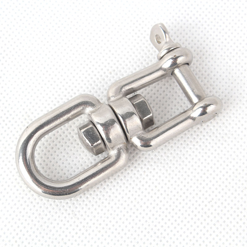 Cheap Price High Quality Swivels Big Eye Marine Shackle Chain Swivel Keyring Stainless Steel Double Eye Swivel Hook