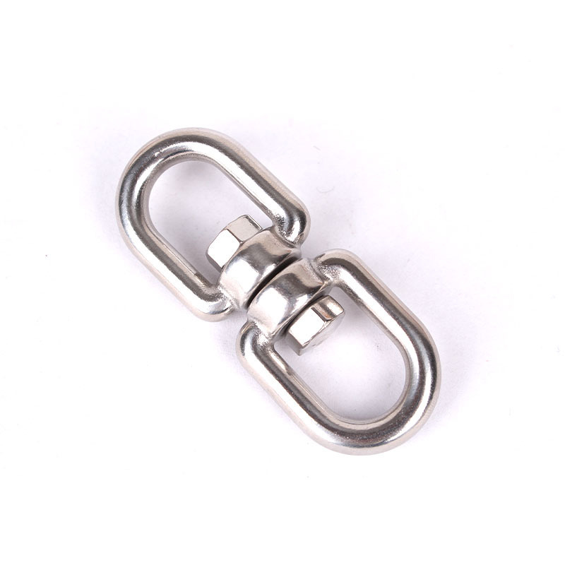 Cheap Price High Quality Swivels Big Eye Marine Shackle Chain Swivel Keyring Stainless Steel Double Eye Swivel Hook