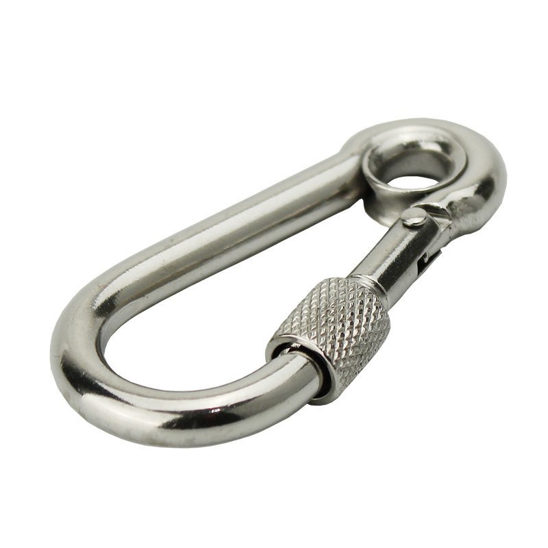 304 stainless steel runway shaped snap buckle oval snap hook outdoor carabiner climbing oval hook