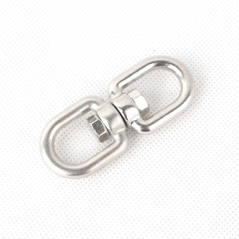 Cheap Price High Quality Swivels Big Eye Marine Shackle Chain Swivel Keyring Stainless Steel Double Eye Swivel Hook