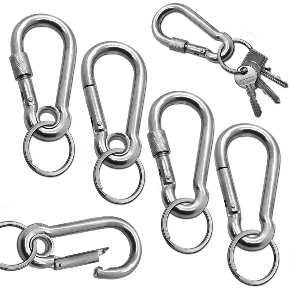 Factory wholesale carabiner safety spring snap hook stainless steel carabiner Hook M4 M5 M6 M7 M8