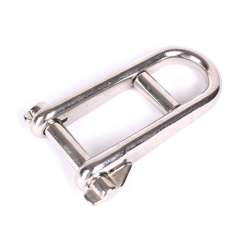 Manufacturer Marine Grade 316 Stainless Steel Adjustable Anchor Key Safety Pin Halyard Long D Dee Shackle with Bar 5mm 6mm 8mm