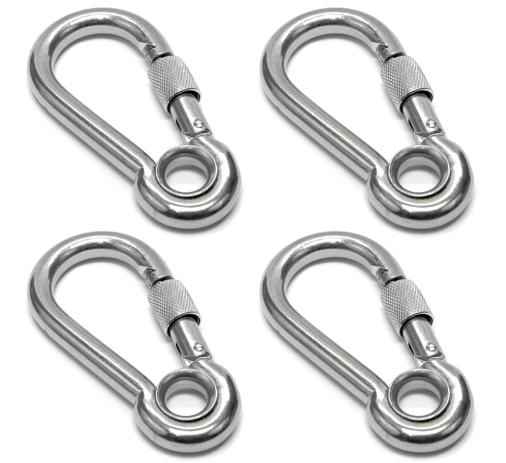 Factory wholesale carabiner safety spring snap hook stainless steel carabiner Hook M4 M5 M6 M7 M8