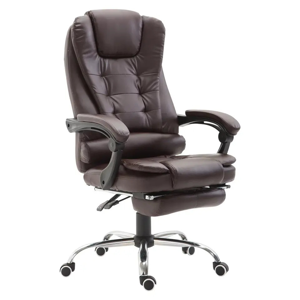 Modern Luxury Multifunction Swivel Manager Chairs Adjustable PU Leather Boss Office Chairs with Wheels