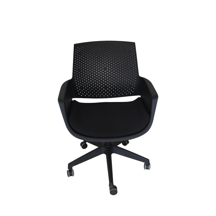 Wholesale price modern design hight adjustable plastic swivel office chair with wheel base