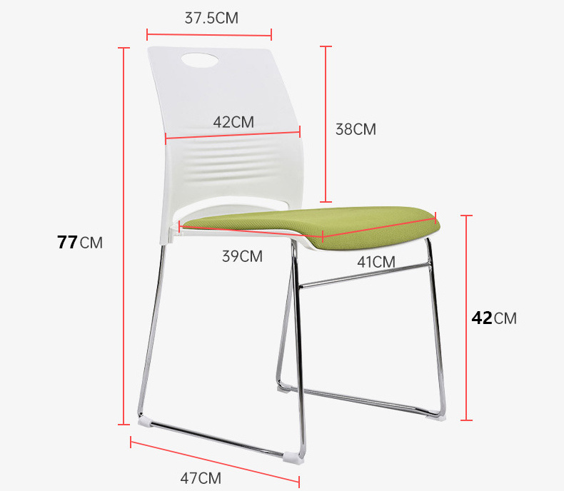 Heavy Duty Cheap Conference and Training Room Chair PP Plastic Armless Stackable Staff Visitor Meeting Chairs