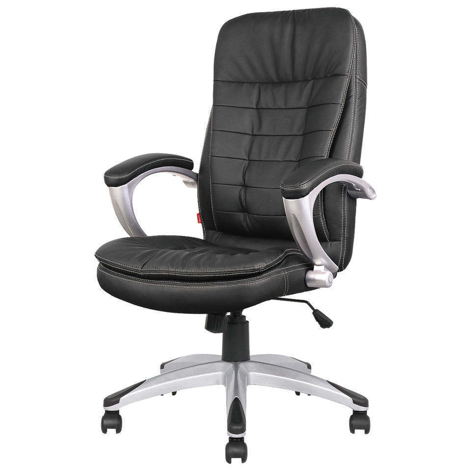 Wholesale Swivel Black Upholstered Leather Adjustable Guest Office Chair for Meeting Room