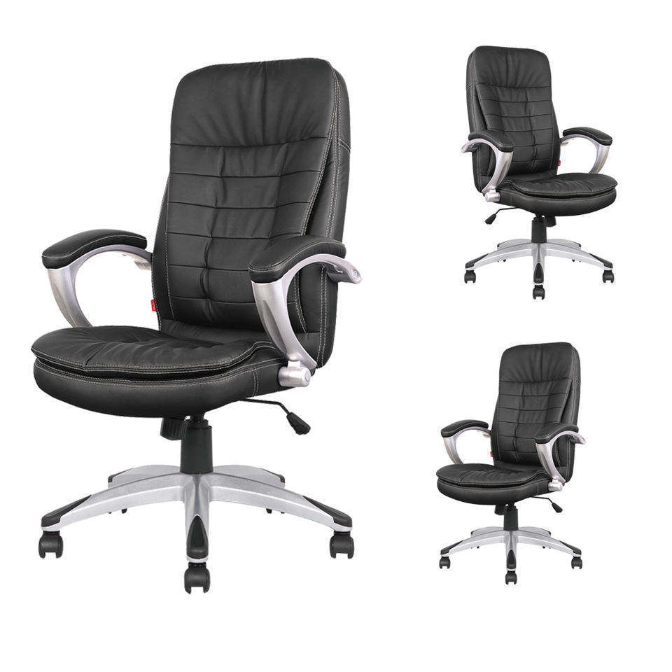 Wholesale Swivel Black Upholstered Leather Adjustable Guest Office Chair for Meeting Room