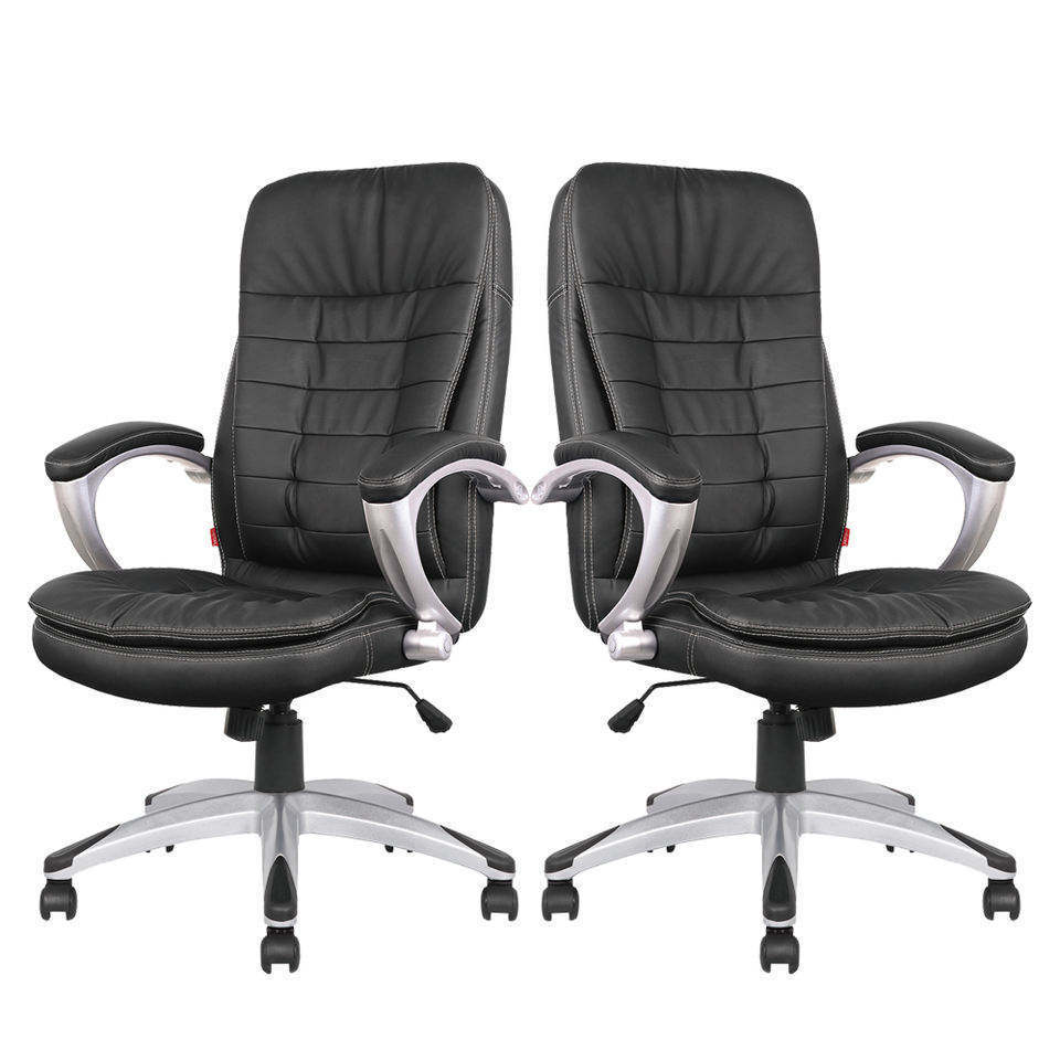 Wholesale Swivel Black Upholstered Leather Adjustable Guest Office Chair for Meeting Room