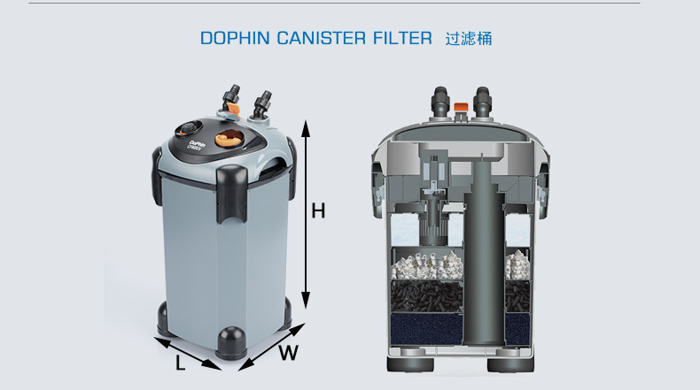 Wholesale DoPhin Aquarium Fish Tank Canister Filter For Supplies