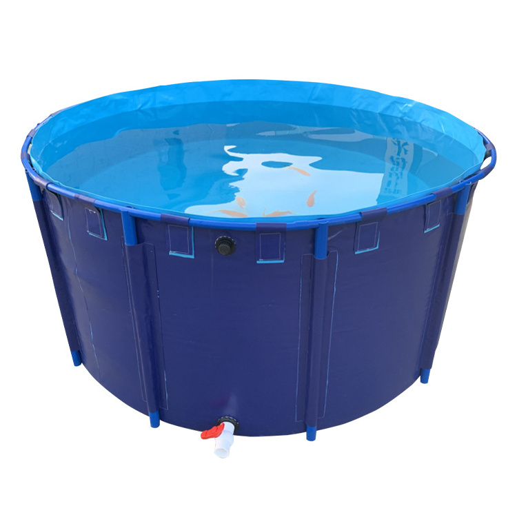 Customizable outdoor canvas fish tank foldable tarpaulin fish tank PVC culture round fish pond