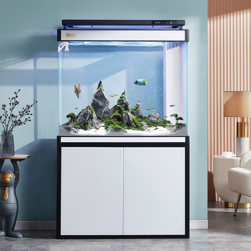 Aquarium Cabinet Fish Glass Tank Tank Jinjing Ultra White Home Decoration Aquariums & Accessories Large Glass Fish Bowl