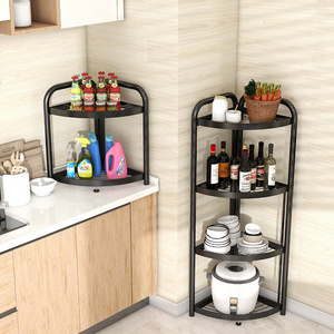 Foldable store metal moveable shelf home kitchen storage rack corner shelf folding corner rack multi-layer metal shelf